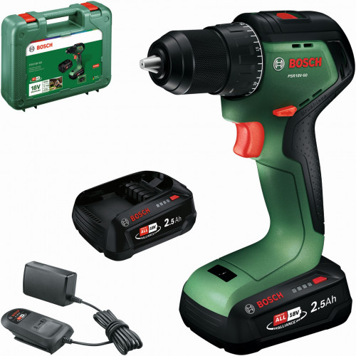 BOSCH PSR18V-60 Akkus fúrócsavarozó, 2x2,5Ah, Szerszámkoffer 06039D7202 BOSCH PSR18V-60 Akkus fúrócsavarozó, 2x2,5Ah, Szerszámkoffer 06039D7202