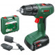 BOSCH EasyDrill 18V-40 (1x 2 Ah) + AL18V-20 Akkus kétfokozatú fúrócsavarozó 06039D8004