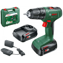 BOSCH EasyDrill 18V-40 (2x 2 Ah) + AL18V-20 Akkus kétfokozatú fúrócsavarozó 06039D8005