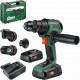 BOSCH AdvancedDrill 18V-80 QuickSnap Akkus fúrócsavarozó, 2x 2,5 Ah akku, töltő 06039E2004