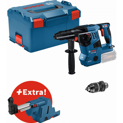 BOSCH GBH 18V-28 CF + GDE Akkus fúrókalapács SDS-Plus, L-BOXX 0611921004
