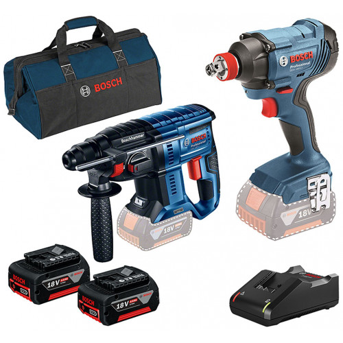 BOSCH Professional szett GBH 180+GDX 180+2x GBA 18V+GAL+táska 0615990M30