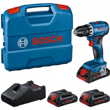 BOSCH GSR 18V-45 PROFESSIONAL Akkus fúrócsavarozó, 3 x 4,0 Ah, L-case 0615A5002N