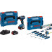 BOSCH GSR 18V-65 PROFESSIONAL Akkus fúrócsavarozó, 19 darabos szerszámkészlet 0615A5007K