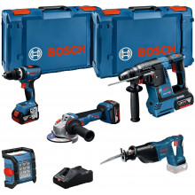 BOSCH GSB+GBH+GWS+GSA+GL+3×5+GAL PROFESSIONAL 18 V-os 5 részes szerszámkészlet 0615A5007S