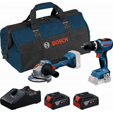 BOSCH PROFESSIONAL GSB 18V-65 + GWS 18V-8 + (2x GBA 4.0Ah + GAL 18V-40 +táska) 0615A5008Z