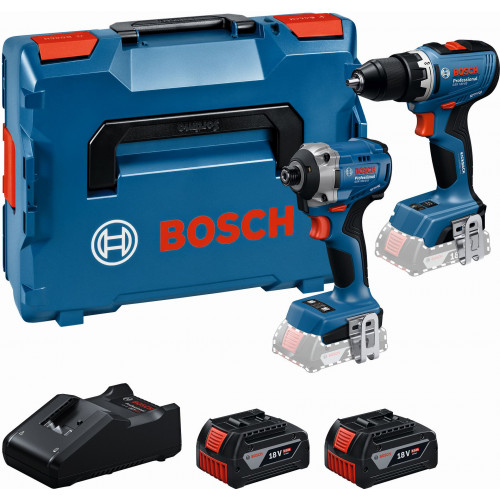 BOSCH PROFESSIONAL 18 V 2 db-os készlett: GSR + GDR + 2x GBA 5.0 Ah + GAL 18V-4