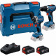 BOSCH PROFESSIONAL 18 V 2 db-os készlett: GSR + GDR + 2x GBA 5.0 Ah + GAL 18V-4