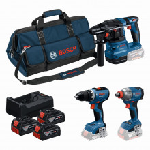 BOSCH GSR+GDX+GBH+3x5,0Ah+GAL 12V/18V-80 Professional 3 darabos 18V szerszámkés 0615A50093