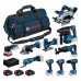 BOSCH 10 részes 18V-os gépszett GSB+GBH+GWS+GDR+GKS+GSA+GOP+GST+GDS+GEX+3x5,0Ah 0615A500EH