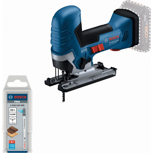 BOSCH GST 18V-125 S Akkus szúrófűrész + 25 részes fűrészlapkészlet 0615V0003B BOSCH GST 18V-125 S Akkus szúrófűrész + 25 részes fűrészlapkészlet 0615V0003B