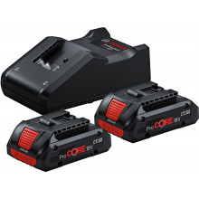 BOSCH 2x ProCORE18V 4.0Ah + GAL 18V-40 Akku és töltő szett 1600A01BA3