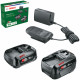 BOSCH Starter Set 18 V Akkumulátor és töltő szett (18V/1x2,0Ah+1x4,0Ah) 1600A027U9