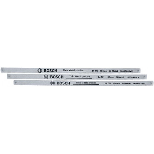 BOSCH Fűrészlapok 150 mm 24 TPI, 3 darabos készlet 1600A032UL