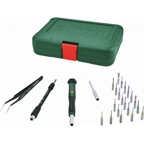 BOSCH Precíziós bittartós csavarhúzó, 24 részes készlet 1600A039HT BOSCH Precíziós bittartós csavarhúzó, 24 részes készlet 1600A039HT