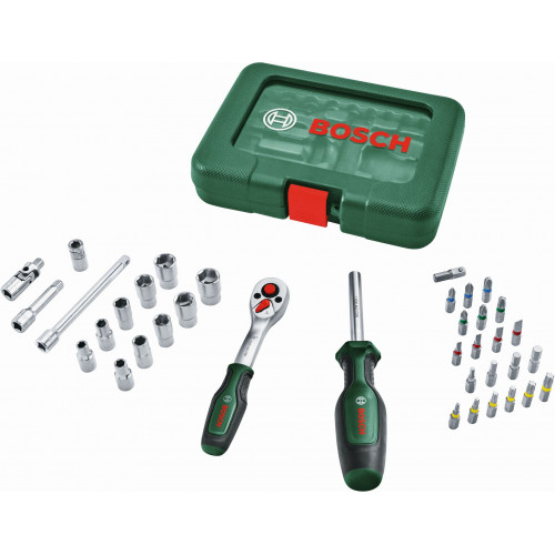 BOSCH 37 részes racsnis szett 1/4" 1600A039J6 BOSCH 37 részes racsnis szett 1/4" 1600A039J6