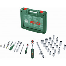 BOSCH 60 darabos készlet 1/4"-os + 1/2"-os racsnis kulcsokkal 11600A039J8