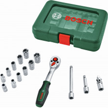 BOSCH 15 részes racsnis szett 1/4” 1600A03EG1