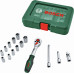BOSCH 15 részes racsnis szett 1/4” 1600A03EG1