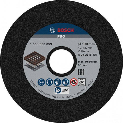 BOSCH PRO Metal csiszolókorong, 100 x 27 x 20 mm, G24 1608600059