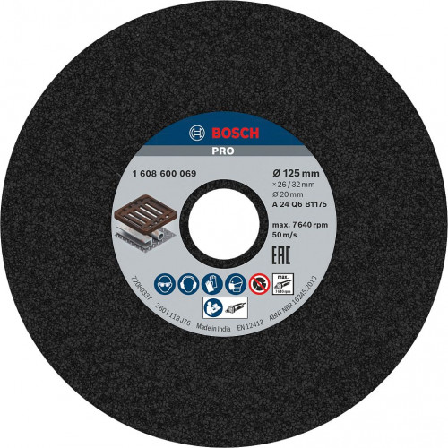 BOSCH PRO Metal csiszolókorong, 125 x 26 x 20 mm, G24 1608600069