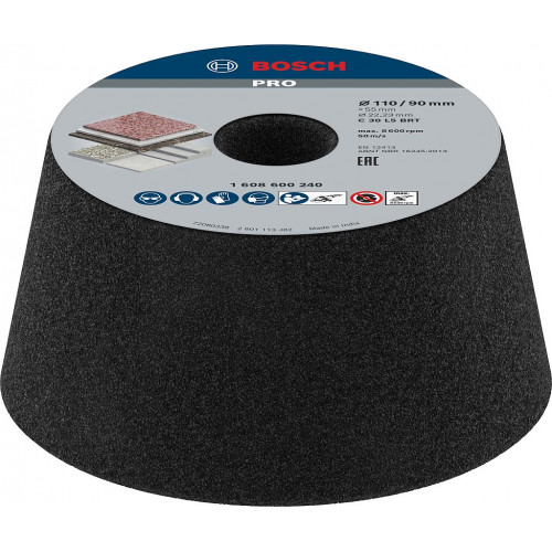 BOSCH PRO Metal kúpos fazékkorong, 90 x 110 x 55 mm, G30 1608600240