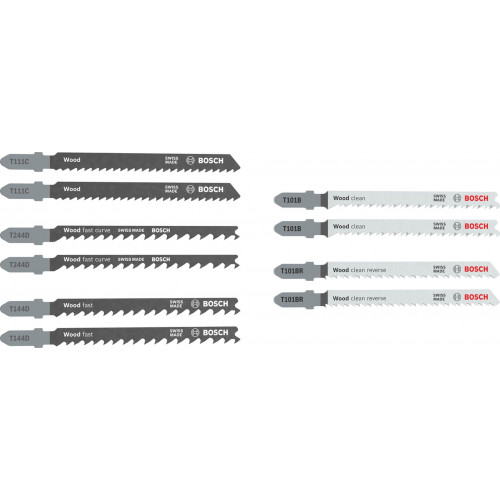 BOSCH Wood szúrófűrészlap-készlet, 10 részes 2607012069