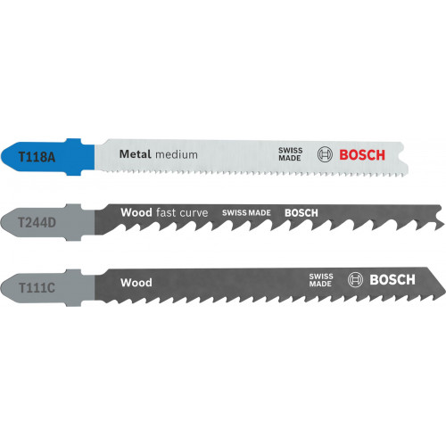 BOSCH Wood and Metal szúrófűrészlap-készlet, 3 részes 2607012076