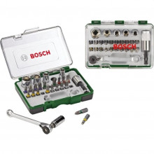 BOSCH Csavarbitkészlet, 27 részes, racsnival 2607017160