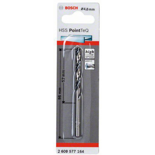 BOSCH HSS PointTeQ spirálfúró, 4,8 x 52 mm, 1 Db 2608577164