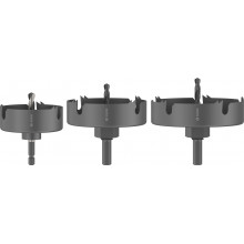 BOSCH Fa és gipszkarton körkivágó-készlet befogótüskével, központosító fúróval 2608594503