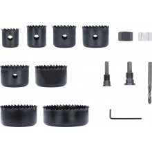 BOSCH Fa és gipszkarton körkivágó-készlet befogótüskével, központosító fúróval 2608594504