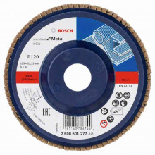 BOSCH X431 legyező csiszolótárcsa, Standard for Metal, 125 mm, 22,23 mm, 120 2608601277