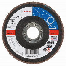 BOSCH Expert for Metal fíber csiszolótárcsa X551, 115x22,23mm, 80, hajlított 2608606753