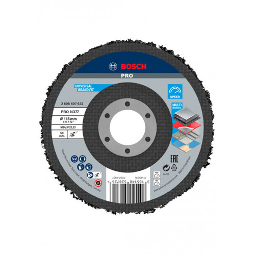 BOSCH N377 tisztítótárcsa 115 mm, 22,23 mm 2608607632