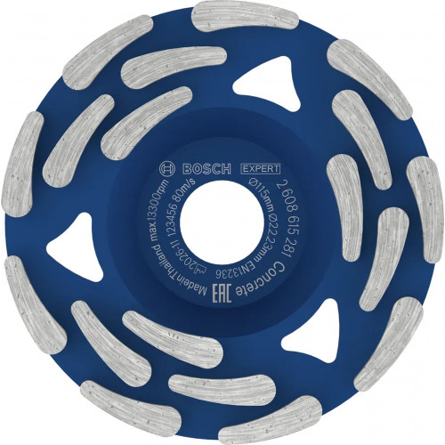 BOSCH EXPERT Concrete gyémánt csiszolófej EXPERT Concrete 115 × 22,23 × 5 mm 2608615281