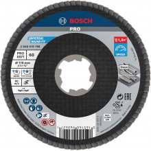 BOSCH X-LOCK X571 Legyezőtárcsa, Best for Metal, G60, o 115 mm, 1 db 2608619198