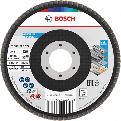 BOSCH X451 Lamellás tárcsa, 115 x 22,23 mm, G120, T29, 2608626127