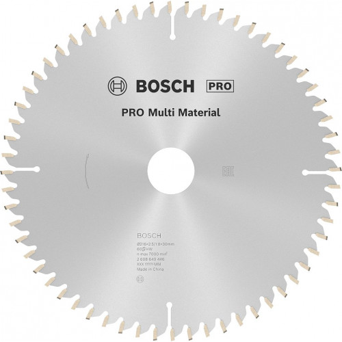 BOSCH PRO Multi Material körfűrészlap, 216 × 2,5 × 30 mm, T60 2608640446