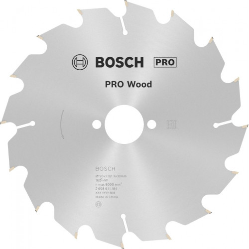 BOSCH PRO Wood körfűrészlap, 190 x 30 x 2,0 mm, 16, 2608641184