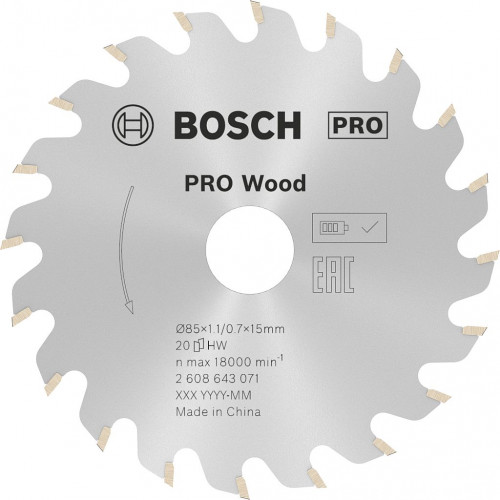 BOSCH PRO Wood cordless körfűrészlap 85x1,1/0,7, 2608643071