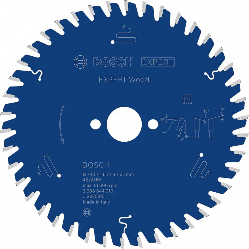 BOSCH EXPERT Wood körfűrészlap, 140 x 1.8/1.3 x 20 mm, T24 2608644010