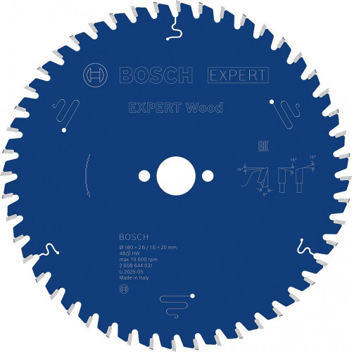 BOSCH Expert Körfűrészlap 180 × 2,6/1,6 × 20 mm, T48 608644031