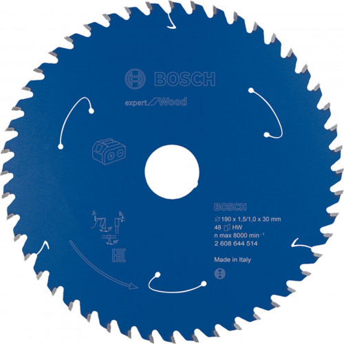 BOSCH Expert for Wood körfűrészlap akkus fűrészhez 190x1.5/1x30 T48 2608644514