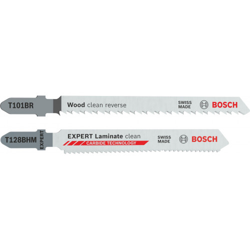 BOSCH T101BR és EXPERT Laminate clean T128BHM szúrófűrészlapok, 26 db 2608665463