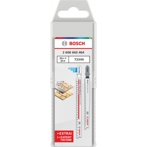 BOSCH T234X és EXPERT T367XHM szúrófűrészlapok, 26 db 2608665464