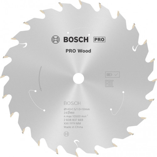 BOSCH PRO Wood cordless körfűrészlap 140x10x1,5/1,0x24T 2608837669