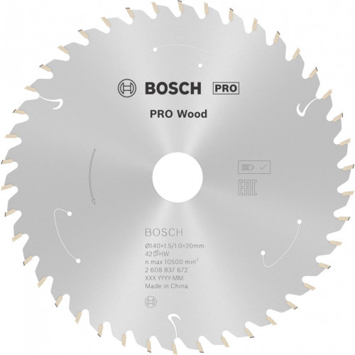 BOSCH PRO Wood cordless körfűrészlap 140x20x1,5/1,0x42T 2608837672