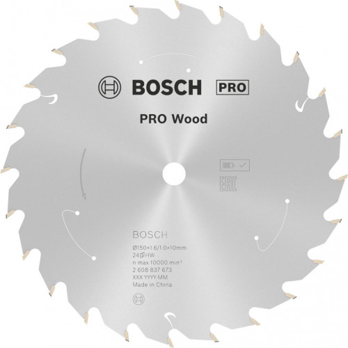 BOSCH PRO Wood cordless körfűrészlap 150 x 1,6/1 x 10 T24 2608837673