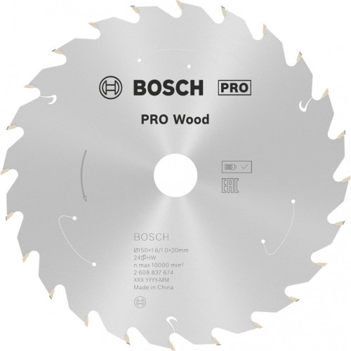 BOSCH PRO Wood cordless körfűrészlap 150x20/16x1,6/1,0x24T 26088376